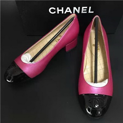 CHANEL Shallow mouth Block heel Shoes Women--041